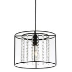 Pendente De Aço E Cristal Para 1 Lâmpada E27 Stalac Taschibra