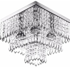 Pendente De Acrílico Para Sala, Quarto Base De Inox 30x30cm 3