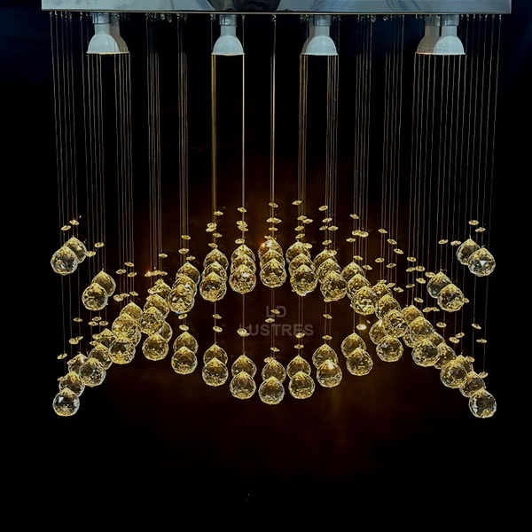 Pendente De Cristal Para Sala De Jantar Com Lâmpadas Bivolt 6