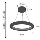 Pendente De Madeira Sirius Led 3000k Acrílico 50 Cm Freijó