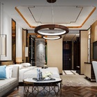 Pendente De Madeira Sirius Led 6000k Acrílico 50 Cm Imbuia