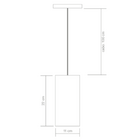 Pendente De Madeira Tubo 1xe27 Freijó