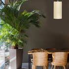 Pendente De Madeira Tubo 1xe27 Marfim