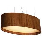 Pendente De Madeira Wood Oval 75 X 30cm - 4 Luzes E27 - Imbui
