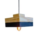 Pendente De Teto 2 Cores Madeira Soquete E27 1,5m Fio Bivolt