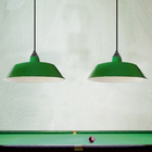 Pendente De Teto Estilo Industrial Retrô Cor Verde Bilhar
