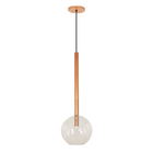 Pendente De Teto Luminária Tubo Globo Vidro 14cm Cobre