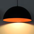 Pendente De Teto Meia Lua Modelo Luna Preto Com Cobre