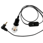 Pendente De Tomada 4 M Interruptor E Bocal E-27 Preto