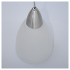 Pendente De Vidro Fosco Cone Arqueado