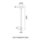 Pendente Deck 2021 Sl Iluminação Dourado