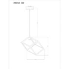 Pendente Decorativo Cube Woods Branco/dourado