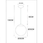 Pendente Decorativo Esphera Diâmetro 35cm Cobre Madelustre Tr