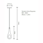 Pendente Decorativo Terrário Suspenso Vidro Gota 50cm Madelus