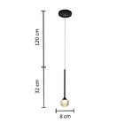 Pendente Deli Black 5w 3000k - Hevvy