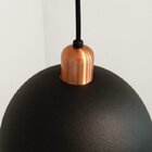 Pendente Design Meia Lua 24cm Volare Preto Fosco / Cobre