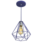 Pendente Diamante Aramado Grande Azul