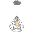 Pendente Diamante Aramado Grande Cromado