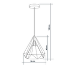 Pendente Diamante Aramado Grande Lustre Sala De Jantar Decora