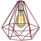 Pendente Diamante Aramado Grande Vermelho