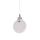 Pendente Disco Metal Cromado 13cm 3w 3000k Bivolt