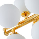 Pendente Dornan Dourado Globos Branco 90cm 16g9