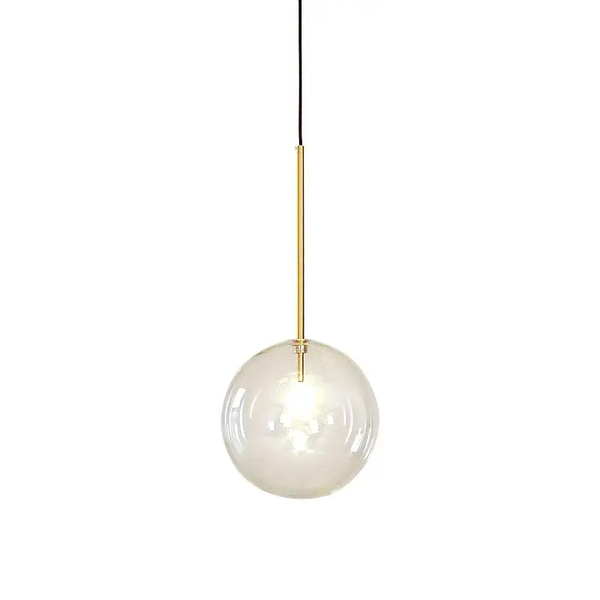 Pendente Dourado Com Globo Transparente 20cm 1g4