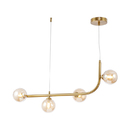 Pendente Dourado Com Globos Âmbar 78cm 4g9 14600-pl