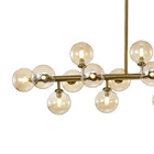 Pendente Dourado Com Globos Âmbar 95cm 16g9 14594-pl