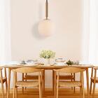 Pendente Dourado Globo Vidro Branco 20cm 1e14