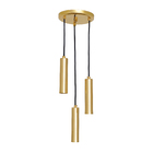 Pendente Dourado Metal Mini Tube Auremar