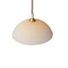 Pendente Down Sobe E Desce Vidro Branco Fosco