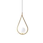 Pendente Drop Gota Dourado C/ Cabo De 2 Mt