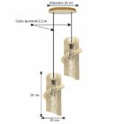 Pendente Duo - Ellipse - Marfim