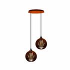 Pendente Duo - Micro Ball- Marrom