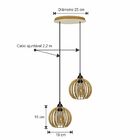 Pendente Duo - Micro Ball Light- Marfim
