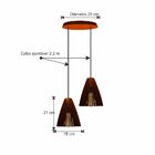 Pendente Duo - Mountain - Marrom