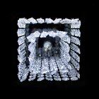 PENDENTE DUPLA CAMADA CRISTAL ORIGINAL QUADRADO 11X11X15CM -