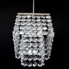 PENDENTE DUPLA CAMADA CRISTAL ORIGINAL QUADRADO 11X11X15CM -