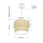 Pendente Duplo Cilíndrico Com Desvio De Centro Vivare Md-4358