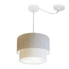 Pendente Duplo Cilíndrico Com Desvio De Centro Vivare Md-4358