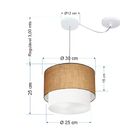 Pendente Duplo Cilíndrico Com Desvio De Centro Vivare Md-4358