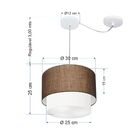 Pendente Duplo Cilíndrico Com Desvio De Centro Vivare Md-4358