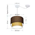 Pendente Duplo Cilíndrico Com Desvio De Centro Vivare Md-4358