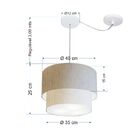 Pendente Duplo Cilíndrico Com Desvio De Centro Vivare Md-4359