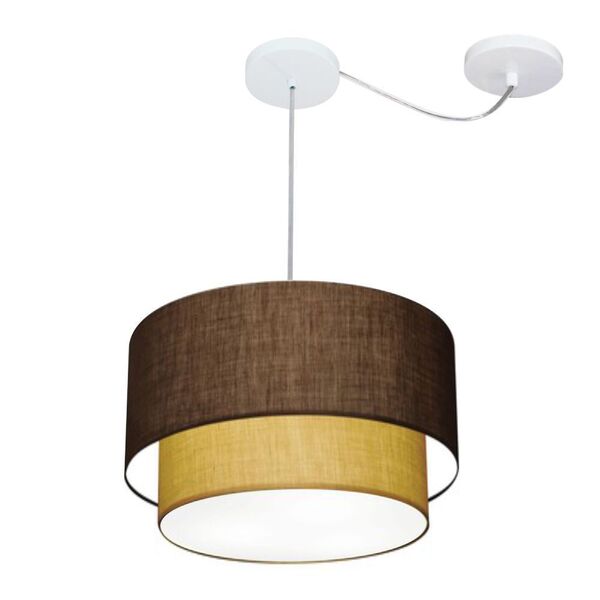 Pendente Duplo Cilíndrico Com Desvio De Centro Vivare Md-4359