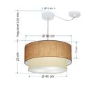 Pendente Duplo Cilíndrico Com Desvio De Centro Vivare Md-4361