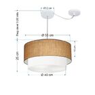 Pendente Duplo Cilíndrico Com Desvio De Centro Vivare Md-4361