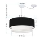 Pendente Duplo Cilíndrico Com Desvio De Centro Vivare Md-4363