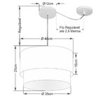 Pendente Duplo Cilíndrico Com Desvio De Centro Vivare Md-4364